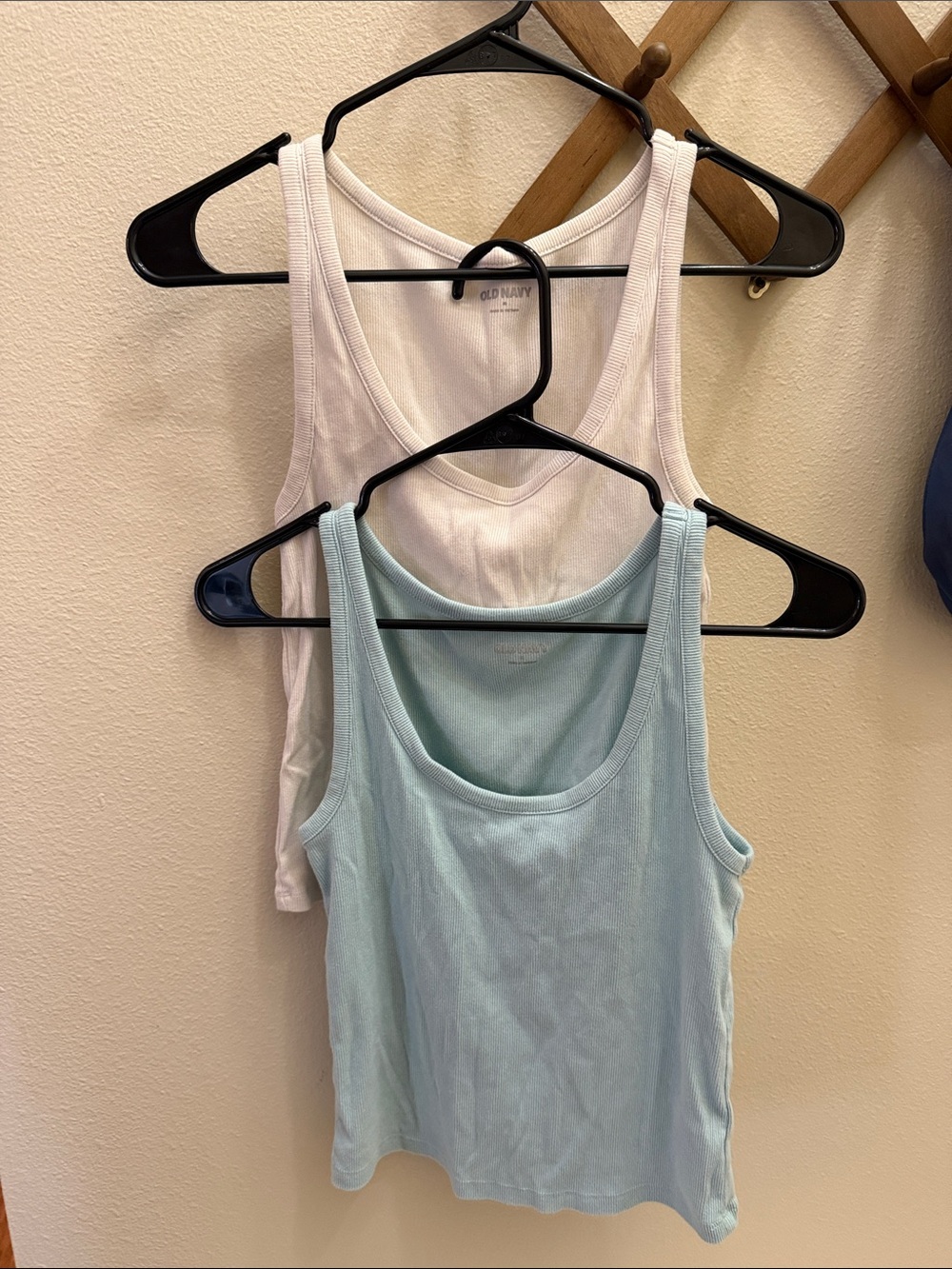 Old Navy Cropped Basic Tank Set (Blue and White)